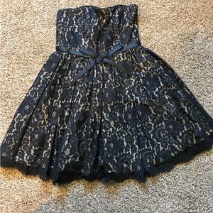 Black Lace & Cream Robert Rodriquez Dress